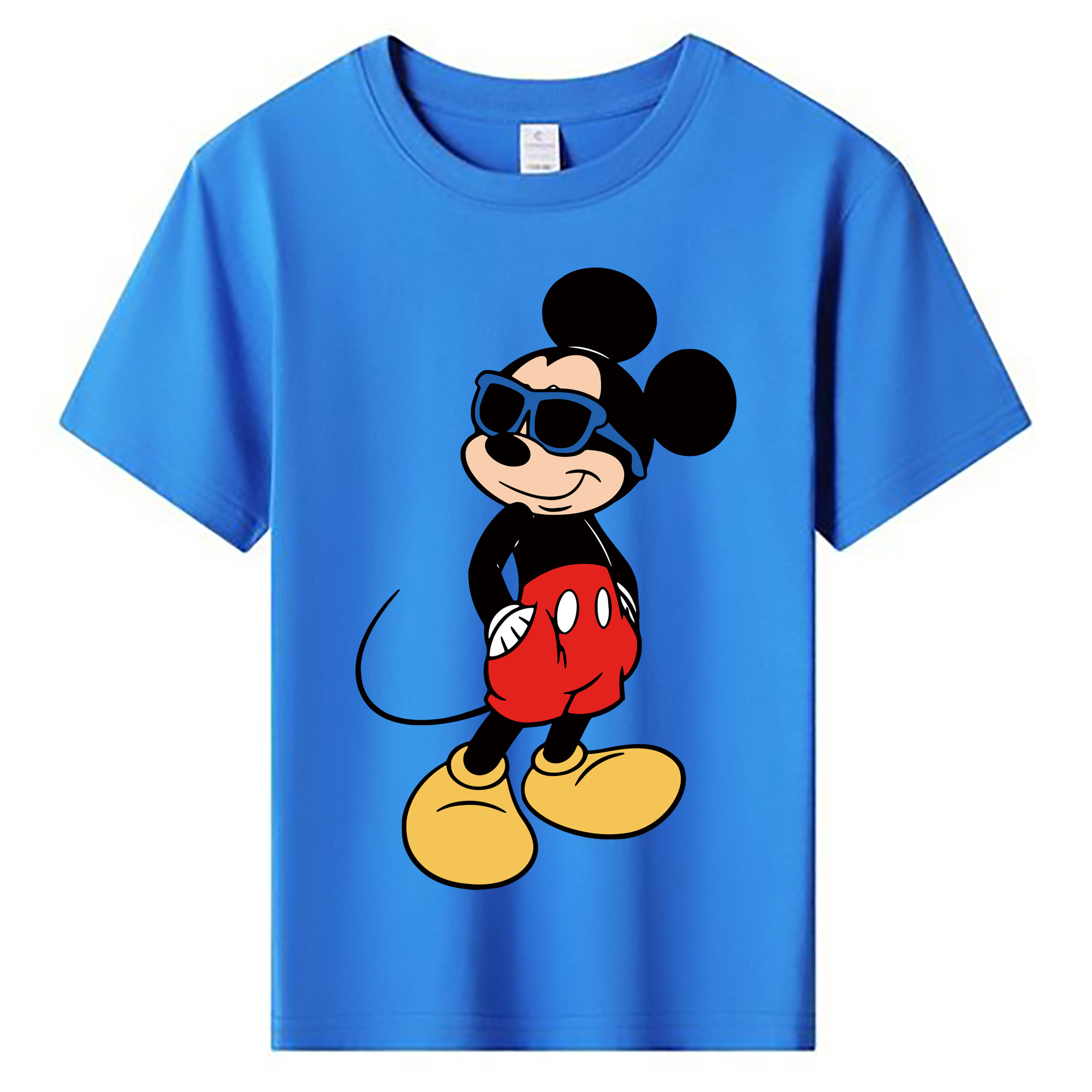 ミッキーマウス Mickey Mouse 綿100％キッズTシャツ（フロントプリント）
